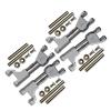 Stainless Steel+Aluminum Supporting Mount With Front & Rear Upper Arms For Traxxas 1/10 Maxx With WideMAXX Monster Truck 89086-4 - 28Pc Set Silver view 1