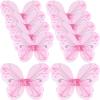Chivao 10 Pieces Fairy Wings Butterfly Wings Wedding Decoration Costume Birthday Christmas Holloween Party Favors for Boys Girls(Pink) view 1