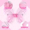 Chivao 10 Pieces Fairy Wings Butterfly Wings Wedding Decoration Costume Birthday Christmas Holloween Party Favors for Boys Girls(Pink) view 2
