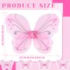 Chivao 10 Pieces Fairy Wings Butterfly Wings Wedding Decoration Costume Birthday Christmas Holloween Party Favors for Boys Girls(Pink) view 3