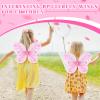 Chivao 10 Pieces Fairy Wings Butterfly Wings Wedding Decoration Costume Birthday Christmas Holloween Party Favors for Boys Girls(Pink) view 4