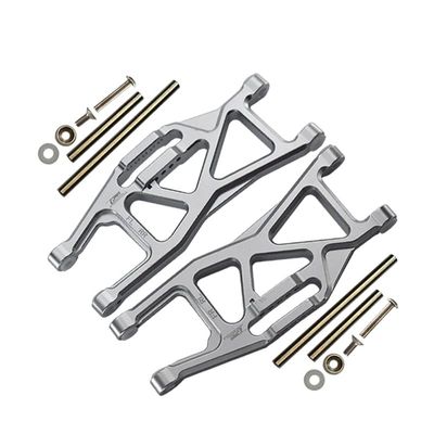 Aluminum Front Or Rear Lower Arms For Traxxas 1/10 Maxx With WideMAXX Monster Truck 89086-4 - 14Pc Set Silver
