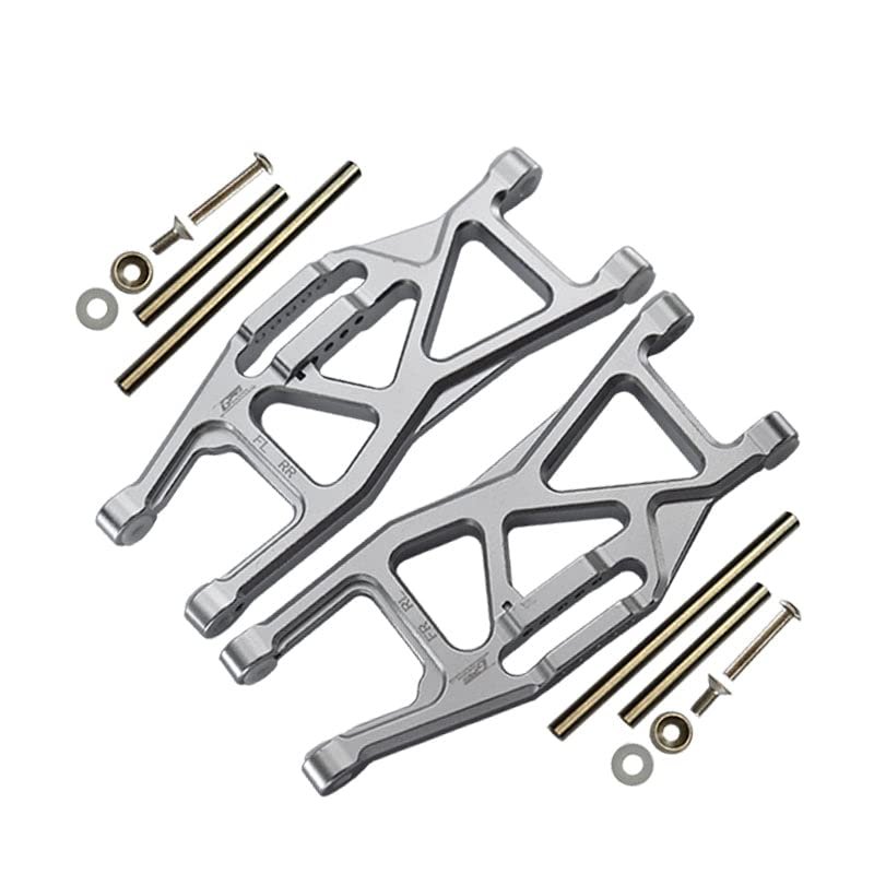 Aluminum Front Or Rear Lower Arms For Traxxas 1/10 Maxx With WideMAXX Monster Truck 89086-4 - 14Pc Set Silver