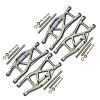 Aluminum Front And Rear Lower Arms For Traxxas 1/10 Maxx With WideMAXX Monster Truck 89086-4 - 28Pc Set Gray Silver view 1