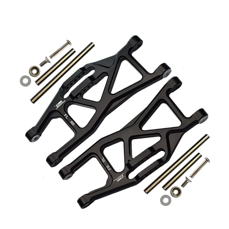 Aluminum Front Or Rear Lower Arms For Traxxas 1/10 Maxx With WideMAXX Monster Truck 89086-4 - 14Pc Set Black