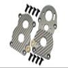 Aluminum Gear Box Heatsink Plate with Fins For 1/14 Tamiya Truck Scania R620 6x4 Highline - 2Pc Set Gray Silver view 1