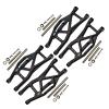 Aluminum Front And Rear Lower Arms For Traxxas 1/10 Maxx With WideMAXX Monster Truck 89086-4 - 28Pc Set Black view 1