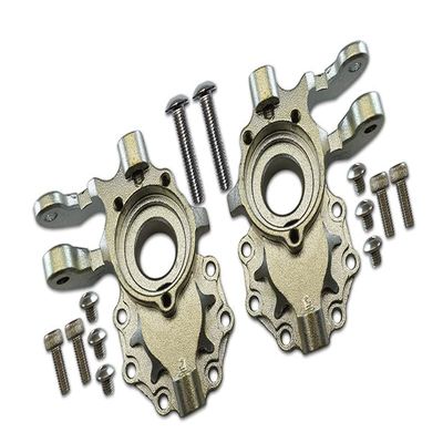 Aluminum Front Knuckle Arms For Traxxas 1/10 TRX 4 Trail Defender Crawler/TRX 6 MERC-Benz G63-1Pr Set Silver