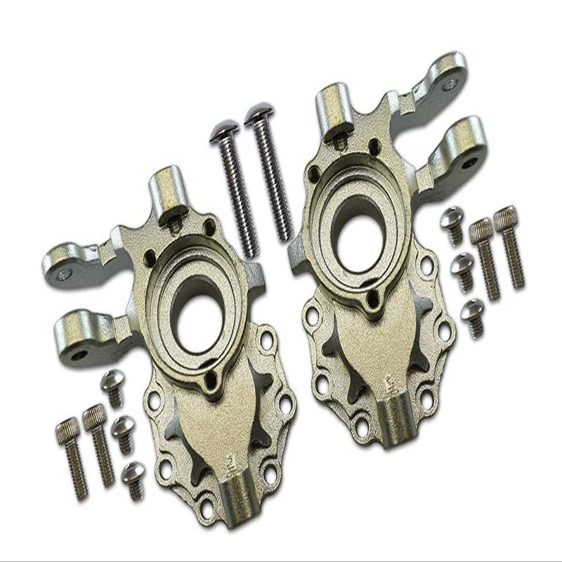 Aluminum Front Knuckle Arms For Traxxas 1/10 TRX 4 Trail Defender Crawler/TRX 6 MERC-Benz G63-1Pr Set Silver