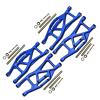 Aluminum Front And Rear Lower Arms For Traxxas 1/10 Maxx With WideMAXX Monster Truck 89086-4 - 28Pc Set Blue view 1