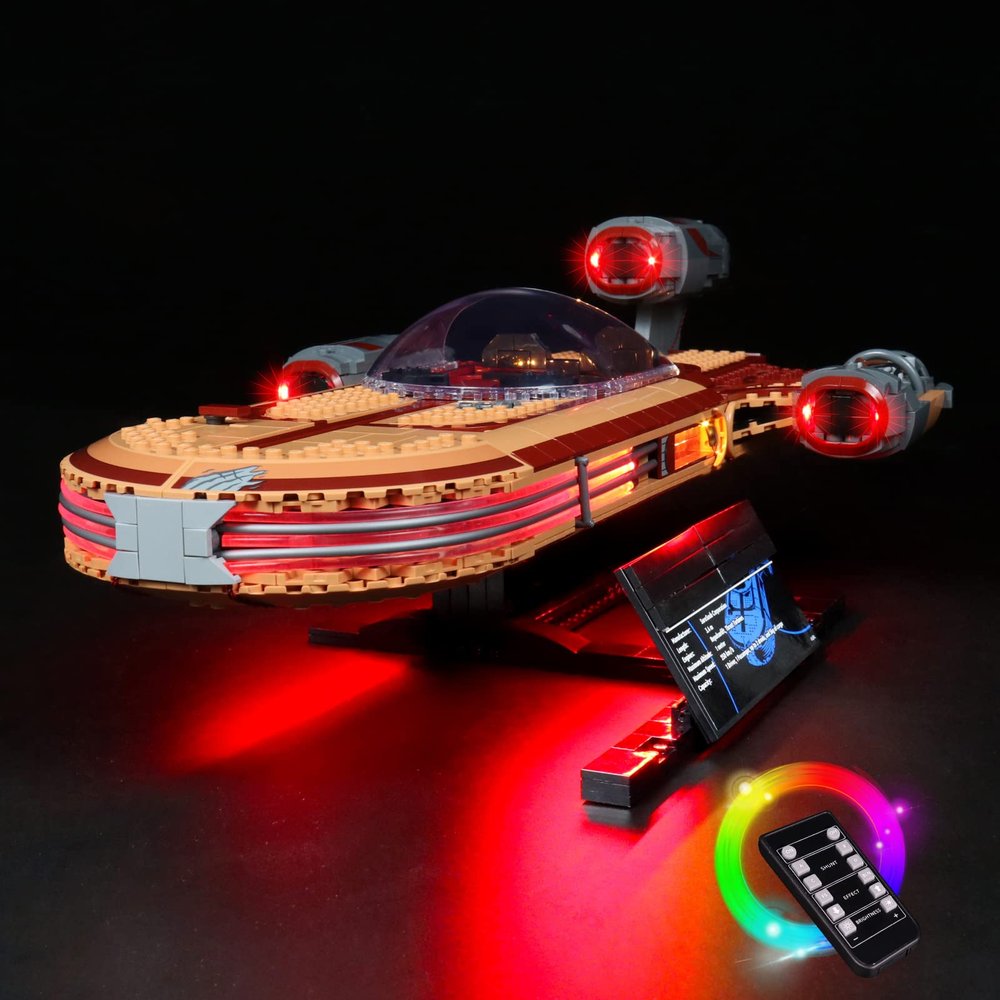 Brick Shine Light kit for Luke Skywalker's Landspeeder 75341(Model Set is not Included) (Remote)