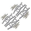 Aluminum Front And Rear Lower Arms For Traxxas 1/10 Maxx With WideMAXX Monster Truck 89086-4 - 28Pc Set Silver view 1