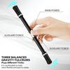 AYXXZJD 4 Pieces Pen Spinning Spinner Gaming Pen Spinning Mod Gaming Flying Finger Rotating for Adults Office Supplies with Instruction Manual (SilverBlack, Red, Blue view 3