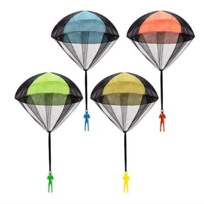 Ven-Trap Parachute Toy, Tangle Free Throwing Toy Parachute, Outdoor Children's Flying Toys, No Battery nor Assembly Required (4 Pieces Set)