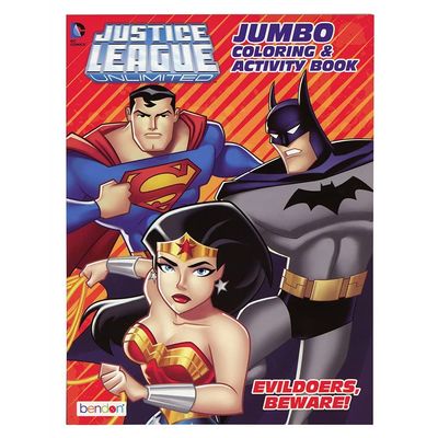 Bendon Justice League Unlimited Jumbo 80pg Coloring and Activity Book