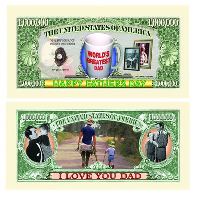 American Art Classics Pack of 100 - Father's Day Million Dollar Bills