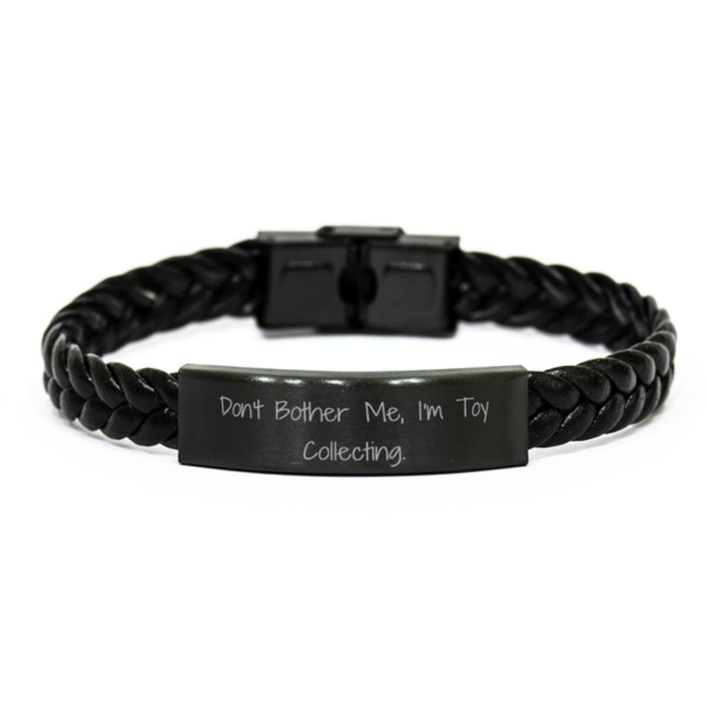 Unique Toy Collecting, Don't Bother Me, I'm Toy Collecting, New Braided Leather Bracelet for Men Women from