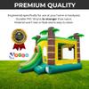 Crossover Inflatable Bounce House with Slide (Without Blower) 18 x 12 x 14.5 Foot Tropical Bounce House Combo Waterslide with Basketball Hoop, Water Misting System, Stakes and Storage Bag view 4