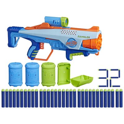 Elite Junior Rookie Pack, Easy Play Toy Foam Blaster, 32 Nerf Elite Darts, 4 Targets, Nerf Blasters for Kids Outdoor Games, Ages 6 & Up (Amazon Exclusive)