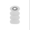 Teak Tuning Eco 85D CNC Poly Fingerboard Wheels - Rounded Shape, 7.5mm Dia., 5mm Wide - White Colorway view 2