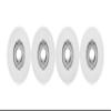 Teak Tuning Eco 85D CNC Poly Fingerboard Wheels - Rounded Shape, 7.5mm Dia., 5mm Wide - White Colorway view 3