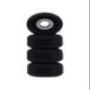 Teak Tuning Eco 85D CNC Poly Fingerboard Wheels - Street Shape, 7.5mm Dia., 5mm Wide - Black Colorway view 2