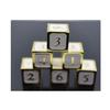 6 piece Metal D6s - White and Gold view 1