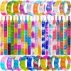 60 Pcs Pop Bracelet Bubble Fidget Toys for Party Favors, Hand Finger Silicone Wristband Bulk for Student Classroom Prize, Goodie Bag Fillers Easter Egg Basket Stuffers Christmas Valentine Gift for Kid view 1