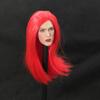 1/6 Scale Female Head Sculpt, European Girl Alice Pale Skin Red Hair Head Carved for 12inches Soldier Action Figure Body Doll view 2
