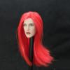 1/6 Scale Female Head Sculpt, European Girl Alice Pale Skin Red Hair Head Carved for 12inches Soldier Action Figure Body Doll view 3