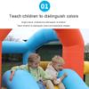 JOYGOOD Inflatable Bounce House with Blower Cartoon Lion Outdoor Inflatable Bouncers, Large Park Animal Slides, Home Playground Trampoline (Color : Colour, Size : 10.5 ft) view 3