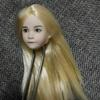 1/6 Scale Female Head Sculpt, Pale Skin Asian Loli Girl Blonde Hair Head Carved for 12inches Action Figure Body Doll view 1