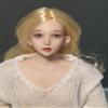 1/6 Scale Female Head Sculpt, Pale Skin Loli Girl Blonde Hair Head Carved for 12inches Action Figure Body Doll view 2