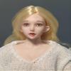 1/6 Scale Female Head Sculpt, Pale Skin Loli Girl Blonde Hair Head Carved for 12inches Action Figure Body Doll view 4