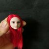 1/6 Scale Female Head Sculpt, Pale Skin Anime Girl Red Hair Head Carved for 12inches Action Figure Body Doll view 2