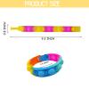 60Pcs Pop Bracelet Bubble Fidget Toys, Hand Finger Press Multicolor Silicone Wristband Toy for Classroom Prizes, Stress Reliever Fidget Bulk for Kids and Adults view 2