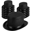 Loopeer 12 Pcs Black Felt Magician Hats - Unisex Formal Costume Novelty Hat for Men Women Dress Up Fancy Circus Birthday Party Supplies Favors view 1