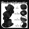 Loopeer 12 Pcs Black Felt Magician Hats - Unisex Formal Costume Novelty Hat for Men Women Dress Up Fancy Circus Birthday Party Supplies Favors view 2