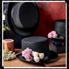 Loopeer 12 Pcs Black Felt Magician Hats - Unisex Formal Costume Novelty Hat for Men Women Dress Up Fancy Circus Birthday Party Supplies Favors view 4