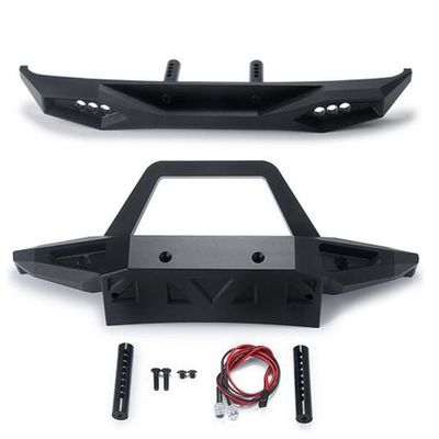RC-Hub Metal Front Rear Bumper with LED Light for 1/6 Axial SCX6 AXI05000 JLU RC Crawler Car (Set)