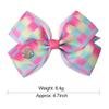7pc 5" Large Hair Bows for Girls, JOJO Siwa Grosgrain Ribbon Hair Barrettes with Heart Emblem Accessories for Toddler view 2