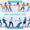 ZEROMX Tug of War Rope for Kids and Adults, Outdoor Lawn Yard Family Reunion Birthday Party Games, Tug of War Rope with Flag for Team Building Activities Field Day Game Carnival Games (White) view 4
