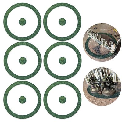 Jucoci Objective Point Markers 6PCS Set Objective Marker Compatible with WH40k Wargame (Miniature Not Included), Green