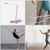 INOOMP 4pcs Sparkling Glitter Dance Ribbons for Boy Girl Gymnastics Streamers Handles for Dance Classes and Artistic Activities view 3
