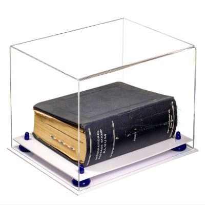 Clear Acrylic Display Case for Books & Collectibles, Premium Book Display Box , Polished Edges & Crystal Clear Sides, Photos & Keepsakes 15.25" L x 12" W x 8" H (V12/A026)