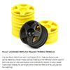 R.S 4PCS 65mm Rubber Tires Plastic Wheel Rim for 1/10 RC Rally Car HPI Tamiya Kyosho WRC Claw 43 Ken Block Fiesta XV01 TT02, Black B view 3