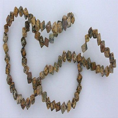 4mm Cube Dice Square Gemstone Gem Leopardskin Jasper Beads 15 Inch Strand LBS15
