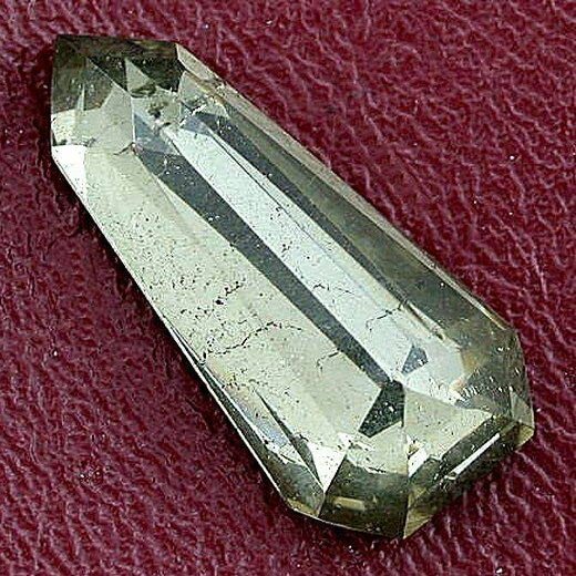 26mm x 12mm Kite Heptagon Shield Doublet Pyrite Quartz Gemstone Gem Stone 5878