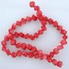 7mm Dice Cube Square Dyed Peach Salmon Coral 16 Inch Bead Strand Gemstone cb36 view 1