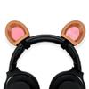 BeamTeam3D Bear Ears for Headphones - Adorable Brown and Panda Bear Headphones Attachment in Various Colors with Self Fastener - Bear Ears for Gamers and Streamers (Brown/Pink) view 1